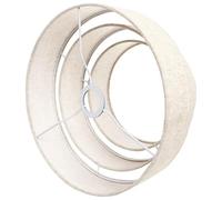 HONITANO Abat-jour Extra Large Couches Lin pour Lampadaire et Suspension Design Moderne Superposé Abat-jour Drum pour Décoration Vintage et Chambre