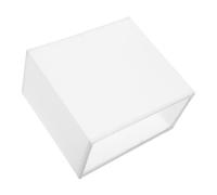 HONITANO Abat-jour Rectangulaire Tissu Plissé pour Lampe Simple Élégant Maison Bar Blanc E27 1 Pièce