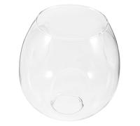 HONITANO Abat Jour Verre Ovale Transparent Abat Jour Bouche Remplaçant Globe de Amovible pour Salon Chambre et Bureau