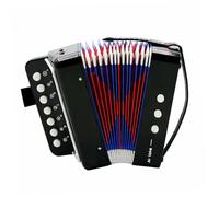 HONITANO Accordéon Éducatif Portable pour Garçon Fille Débutants Musical Léger et Facile à Apprendre Instrument Pédagogique Noir pour Garçons et Filles