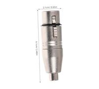 HONITANO Adaptateur Xlr Femelle à Rca Femelle Alliage de Zinc pour Microphone et Amplificateur Changement de Genre Instrument Cable Compact