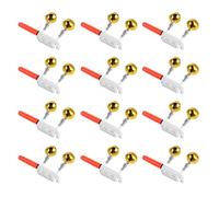 HONITANO Alarme Lumineuse de Pêche LED Étanche 12pcs avec Clochettes Sensibles pour Pêche Nocturne sur Pointe de Canne en Abs et Cuivre
