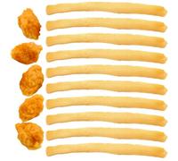 HONITANO Aliments en Bois, Frites Factices Réalistes en PVC, 15 Pièces, sans Odeur, pour Jeux de Rôle et Décoration de Buffet