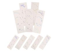 HONITANO Autocollants de Maquillage à Paillettes Holographiques Imperméables pour Visage et Yeux, 10 Pièces Métalliques Brillantes, Tatouages Temporaires Décoratifs pour Festival