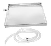 HONITANO Bac Égouttement Carré en Acier Inoxydable pour Climatiseur, Installation Facile, Compatible avec Plusieurs Modèles, Récupérateur D'eau Extérieur Robuste