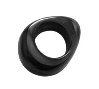 HONITANO Bague de Massage Corne de Buffle Noire Naturelle pour Réflexologie et Soin des Anneau Compact et pour Massage et Ongles Outil de Pédicure Sécurisé et Pratique
