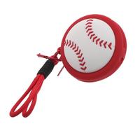 HONITANO Baseball Coin Purse Silicone Keychain Change Pouch with Zipper for Sports Lovers Multipurpose Earphone Cable Storage