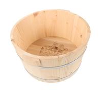 HONITANO Bassin de Lavage de Pieds en Bois Massif Seau à Pédicure Profond 21 Cm sans Peinture Multifonction Adapté à la Maison Garçon et Filles