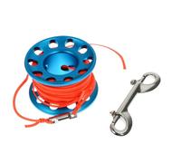 HONITANO Bobine de Plongée en Apnée Clip, Alliage D'aluminium Bleu | Dévidoir Ligne Incluse, Usage en Grotte Grille de Recherche, Ensemble pour Famille et Amis