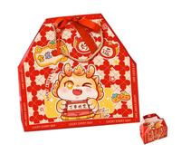 HONITANO Boîte à Friandises Papier Solide pour Fête Coffret Cadeau Dragon Boîte à Gâteau Festive pour Jour de l'An Emballage Pratique et Décoratif pour Bonbons et Snacks