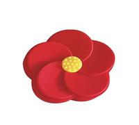 HONITANO Boîte à Lentilles de Contact Portable Rouge en Plastique Miroir de Fleur Légère, Mise Votre Paquet