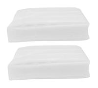 HONITANO Boîte à Œufs Plateau de Rangement pour 30 Œufs Blanche en Mousse Perlée avec Couvercle Design à Grille Lot de 2 Pièces Cuisine et Supermarché