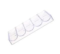 HONITANO Boîte De Jetons De Poker Acrylique Transparente 100 Jetons Organisateur De Rangement Tournois Et Parties à Domicile 5 Compartiments sans Couvercle