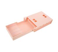 HONITANO Boîte de Rangement Sous Bureau Réglable pour Outils de Manucure Tiroir Suspendu avec Compartiments pour Salon Bureau et Maison Organisateur Plastique Antidérapant Rose