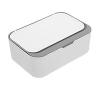 HONITANO Boîte Lingettes Humides Blanche avec Couvercle Étanche Distributeur Rechargeable Compact pour Lingettes et Mouchoirs Maintien de Humidité pour Salle de Bain et Bureau