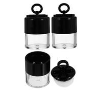 HONITANO Boîtes à Poudre Avec Houppette Et Récipient à Poudre Vide, Lot De 3 Pièces, Taille Compacte, Hermétique, Portable Pour Usage Quotidien Et Voyage