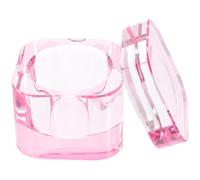 HONITANO Bol à Ongles Verre Cristal Épais avec Couvercle Bol Doseur pour Liquides Acryliques Coupe pour Manucure pour Salon et Usage Domestique