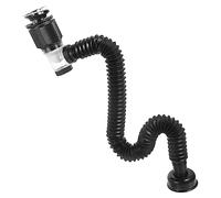 HONITANO Bonde de Lavabo INOX Anti-Odeur Joint Flexible, Kit de Vidange pour Évier Cuisine et Salle de Bain, Raccord Extensible sans Trop-Plein, pour Installation Murale, Kit Complet