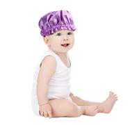 HONITANO Bonnet De Nuit Élastique Pour Garçon Fille Satin Cheveux Chapeau à Large Bord Pour Domicile Voyage Et Sommeil