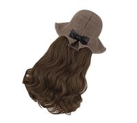 HONITANO Bonnet Perruque avec Extensions Longues Bouclées Chapeau Synthétique Naturel Élégant et Pratique