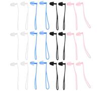 HONITANO Bouchons D'oreilles Étanches Natation en Silicone Souple avec Cordon Anti-perte, 16 Paires Réutilisables pour Piscine et Cours de Natation