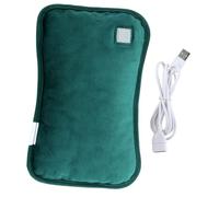HONITANO Bouillotte Électrique Rechargeable USB de Température Verte Chauffe Portable sans Eau Coussin Chauffant Doux pour Hiver Soulagement Ventre et Dos Matériau Respirant Peau Friendly