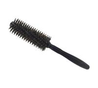 HONITANO Brosse Ronde Poils de Sanglier Noire Peigne Ergonomique Multifonctionnel pour Cheveux Bouclés Outil Coiffure Professionnel et Familial S