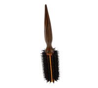 HONITANO Brosse Ronde Thermorésistante Pour Cheveux Courts Brosse Chauffante Aluminium Stable Avec Poignée Bois Confortable Pour Curling Et Brushing