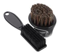 HONITANO Brosses à Barbe et Moustache Professionnelles pour Hommes - Kit Complet Brosse Dépoussiérante Noire et Brosse Annulaire à Poils Doux - Outil Coiffage Cuir Chevelu et Barbe -