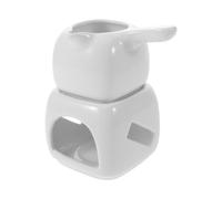 HONITANO Brûleur D’huiles Essentielles en Céramique Blanc, Diffuseur D’arômes pour Spa et Relaxation à Domicile, Porte-bougie Chauffe-plat pour Diffusion Parfumée, Usage Salon et Bien-