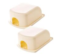 HONITANO Cache-prise de Sécurité pour Bébé Adhésif 86 Type, Lot de 2, Matériau Abs Isolant Beige, Protection les Chocs et L’électrocution, Sécurité Garçon et Filles pour Prises Murales