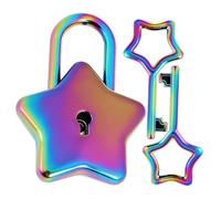 HONITANO Cadenas Étoile Décoratif pour Journal DIY avec Clé et Adapté pour Boîtes à Sacs à Dos et Agendas Cadeau Coloré pour Fille