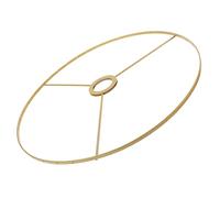 HONITANO Cadre Abat-jour en Fer Doré 38 Cm Simple Couche pour Lampe E27, Anneau de Douille Robuste, Accessoire de Bricolage pour Lampe de Table Suspendre, Quincaillerie D’éclairage DIY