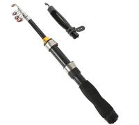 HONITANO Canne à Pêche Mini Portable 1,0 M Noire Ultra-Courte et Rigide Matériel de Pêche D'extérieur Léger Accessoire Compact pour Voyages et Randonnées