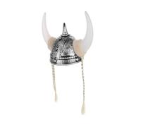 HONITANO Casque Viking à Cornes avec Tresses Chapeau Médiéval Confortable et Authentique pour Costume Cosplay Halloween Accessoire Festif pour Adultes
