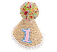 HONITANO Chapeau De Fête d'anniversaire Personnalisé pour Filles Et Bébés Couronne pour Bébé Décorations Faites À La Main pour Tout-Petits pour Enfants pour Patron Bleu Doux