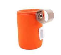 HONITANO Chauffe Biberon de Voyage USB pour Garder Lait Chaud Réchauffeur de Biberon Portable Facile à Transporter et Compatible avec Voiture Orange sans Câble
