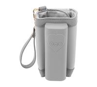 HONITANO Chauffe-Biberon Portable En Cuir Gris Écologique Avec Couvercle Pour Tasse À Lait Et Chauffe-Biberon De Voyage