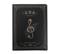 HONITANO Classeur de Partitions Musique 50 Pages Double Face Pince pour Pupitre de Piano, Pochettes Plastiques Protection Anti-déchirure, Dossier Rangement Partitions Pratique et Léger