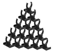 HONITANO Clips De Nivellement D'armoire Noirs en PP, Clips De Plinthe Épais Réglables pour Pieds De Meuble, Protection Sol, Kit De 24 Pièces Cuisine, Salle De Bains Et Mobilier Polyvalent