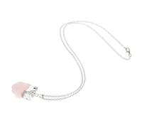 HONITANO Collier en Cristal Naturel Irrégulier Pendentif Améthyste, Chaîne en Argenté Plaqué, Accessoire de Mode et Bien-être, Bijou pour Femmes et Jeunes Filles