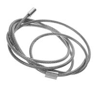 HONITANO Corde de Remplacement pour Filet de Panier Basketball Câble Acier Renforcé avec Attaches Aluminium et Polyvalente pour Cadre de Panier Intérieur et Extérieur