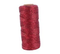 HONITANO Corde Décorative en Coton Rouge 100 M X 1 MM 3 Brins pour Décoration de Fête Corde à Nouer Soi-Même Fil pour Loisirs Créatifs Emballage et Bricolage