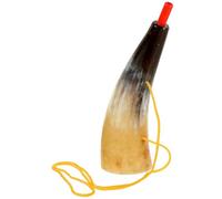 HONITANO Corne de Pirate Cosplay 20-22 CM Accessoire de Fête Halloween en Corne de Bœuf Naturelle Sonore pour Costume Pirate Accessoire de Carnaval et Soirée Déguisée Couleur Aléatoire