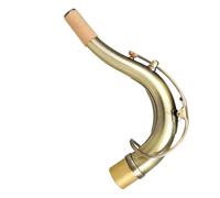 HONITANO Coude de Saxophone Alto en Laiton Bicolore Jaune, Manche Métallique Courbé 1 Pièce, Accessoire de Remplacement pour Saxophone Alto, Adapté aux Instruments à Vent et Bois, Usage