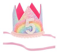 HONITANO Couronne Anniversaire Pour Chapeau De Fête Avec Sequins Accessoire Élégant Pour Célébrations Anniversaire Pour Photos Fêtes Familiales