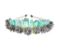 HONITANO Couronne Cristal Naturelle Fleurie pour Mariée et Femme Accessoire Mariage Confortable et pour Festival et Célébrations