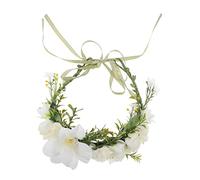 HONITANO Couronne de Fleurs Écrue pour Mariage Bandeau Floral Élégant Accessoire de Mariage pour Événements Spéciaux