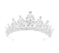 HONITANO Couronne de Mariée Cristal Argenté avec Ab Diadème de Mariage et Confortable Accessoire Tête Élégant pour Célébrations et Photos