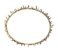 HONITANO Couronne Épine Métallique Unisexe pour Cosplay et Fêtes Accessoire de Coiffure Médiéval Vintage pour Hommes et Femmes Diadème Royal Renaissance Doré